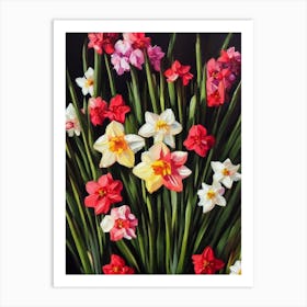 Daffodils Still Life Oil Painting Flower Art Print
