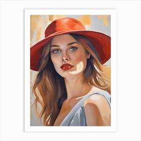 The Hatted Dame Art Print