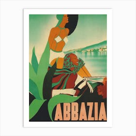 Abbazia Vintage Travel Poster Art Print