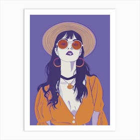 Girl In A Hat 14 Art Print