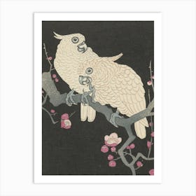 Japanese Ukiyo-E Two Cockatoos Art Print