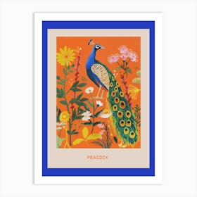 Spring Birds Poster Peacock 4 Art Print