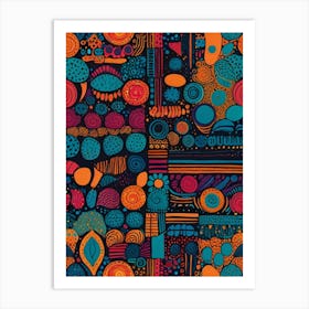 Abstract Doodles Art Print