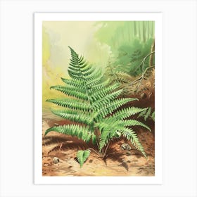 Vintage Illustration Walking Fern 2 Art Print