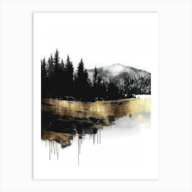 Gold Forest Canvas Print Art Print