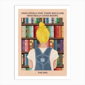 Book Girl (Blonde) Art Print
