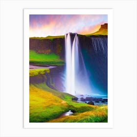 Suðurárfoss, Iceland Majestic, Beautiful & Classic (1) Art Print