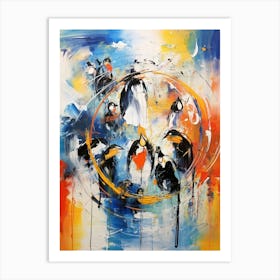 Penguin Abstract Expressionism 2 Art Print