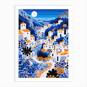 Capri, Italy, Illustration In The Style Of Pop Art 2 Art Print