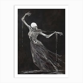 Dance With Death Skeleton Painting (84) Art Print