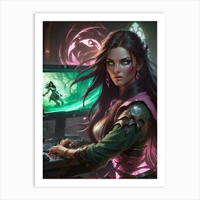 Gamer Warrior woman. Sophia Brave Art Print