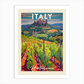 Montalcino Italy 2 Fauvist Painting Travel Poster Art Print
