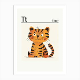 Animals Alphabet Tiger 3 Art Print