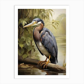 Heron art print Art Print