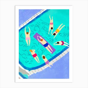 Swimmers Pool  Art Print