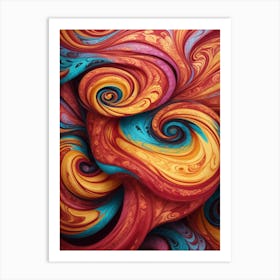 Abstract Swirls 1 Art Print