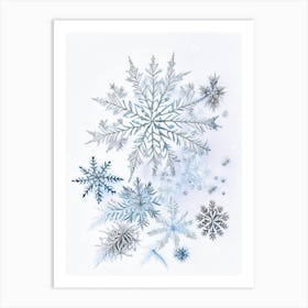 Crystal, Snowflakes, Quentin Blake Illustration 1 Art Print