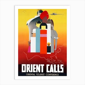 Orient Calls, Vintage Travel Poster Art Print