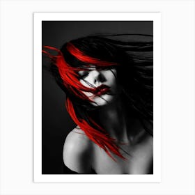 Woman With Red Hair 2 Art Print