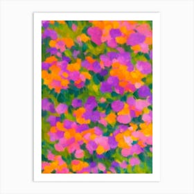Forest Pansy Redbud tree Abstract Block Colour Art Print
