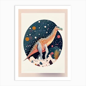 Camarasaurus Terrazzo Style Dinosaur Art Print