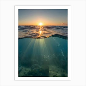 Underwater Sunrise -Reimagined Art Print