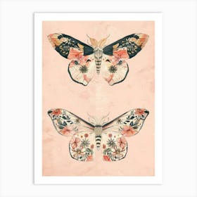 Spring Butterflies William Morris Style 5 Art Print