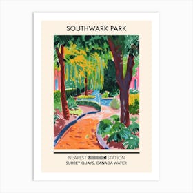 Southwark Park London Parks Garden 7 Art Print