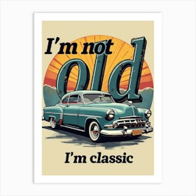 Retro Classic Car Poster 4 Art Print