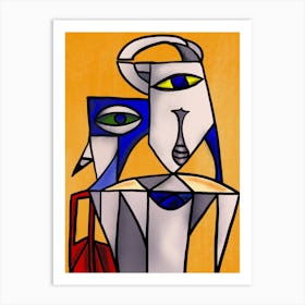 Abstract - Two People Art Print