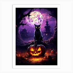 Halloween Cat 1 Art Print