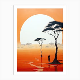 African Sunset | Boho Style Art Print