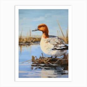 Bird Painting Canvasback 4 Art Print