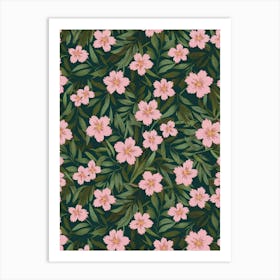 Pink Flowers 1 Art Print