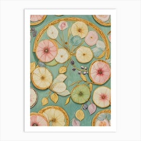 Sorbet Banana Slices Art Print