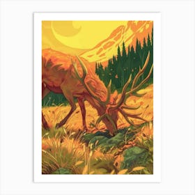 Deer Painting 1 Art Print