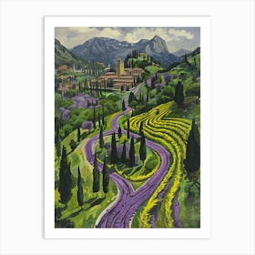 Lavender Road Art Print