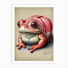 Frog pink Art Print