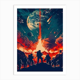 Helldivers Defend Democracy Art Print