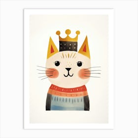 Little Cat 1 Wearing A Crown Art Print