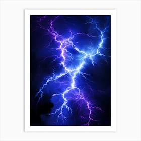 Lightning Bolts In The Sky Art Print