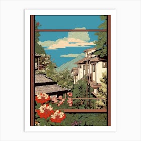 Ginzan Onsen, Japan Vintage Travel Art 4 Art Print