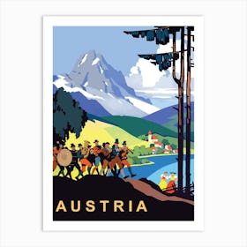 Austria, Music Orchestra on Picnic Art Print