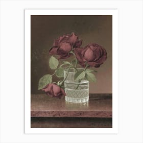 Roses In A Vase 13 Art Print