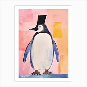 Playful Illustration Of Penguin For Kids Room 7 Art Print