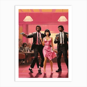 Pulp Fiction Dance Set Pink Art Print 2 Art Print