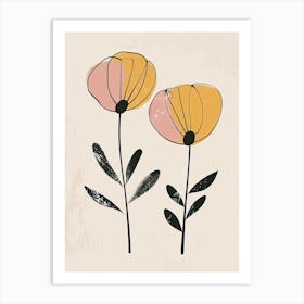 Colombo Flower Market Boho Minimalist Style Art Print