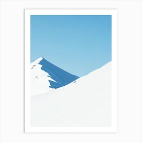 Gudauri, Georgia Minimal Skiing Poster Art Print