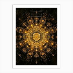 Golden Sunburst Art Print