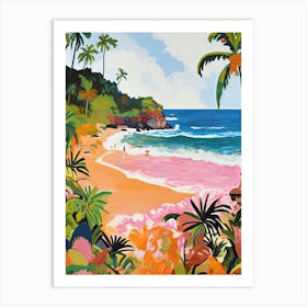 Bathsheba Beach, Barbados, Matisse And Rousseau Style 3 Art Print